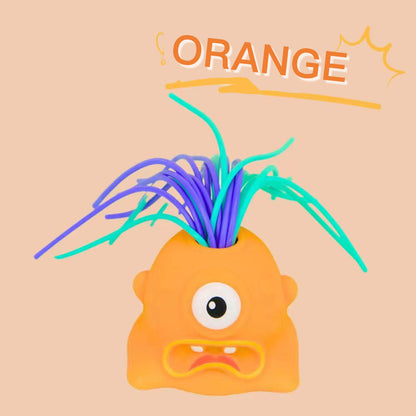 👾Hair Pulling Monster Stress Relief Toy - Stretchy Sensory Fidget Tool for Anxiety & Focus, Safe for Kids/Adults 🎯✨