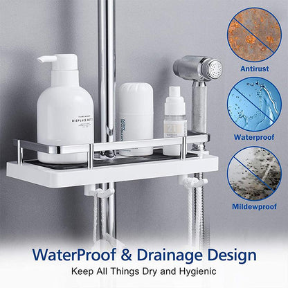 🔥Bathroom Pole Shower Storage Rack Holder