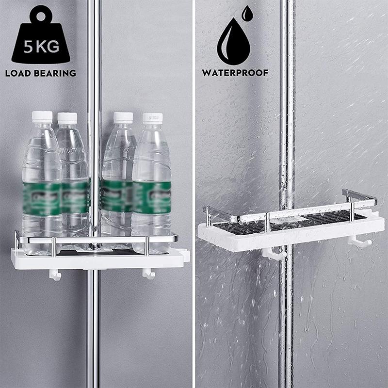 🔥Bathroom Pole Shower Storage Rack Holder