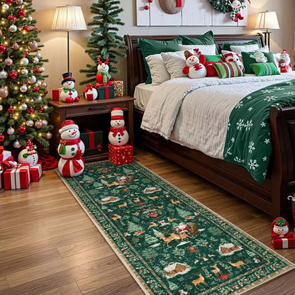 🦌🎄Cozy Up Bare Floors Instantly! Soft Non-Slip Christmas Runner Rug