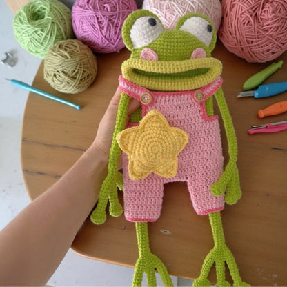 DIY Crochet Frog Phone Bag Kit