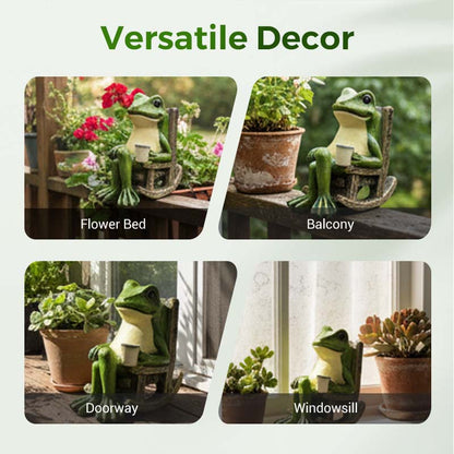 🐸Solar Frog Rocking Chair Ornament