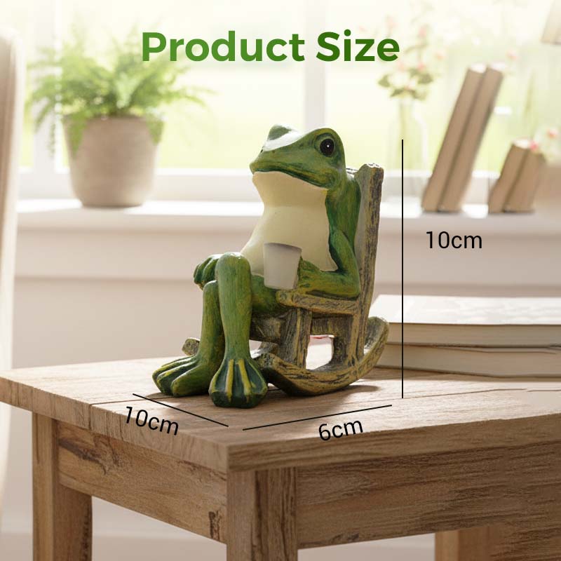 🐸Solar Frog Rocking Chair Ornament