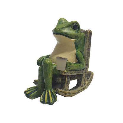 🐸Solar Frog Rocking Chair Ornament