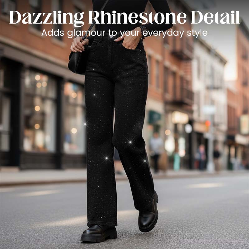 Women’s Stylish Rhinestone Embellished Jeans