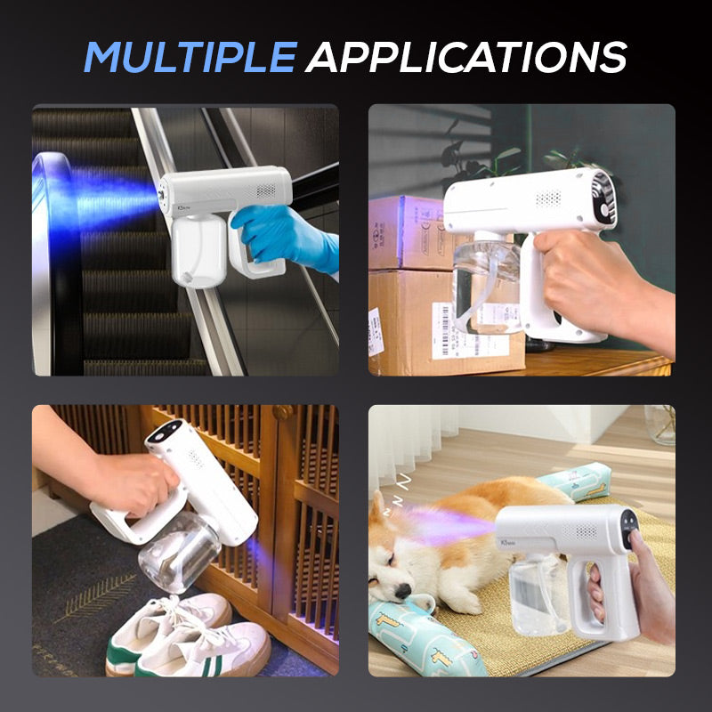 💨 🛡️Sanitizer Nano Sprayer Gun – ultra-fine nano mist covers surfaces fast, no wiping needed.🏠