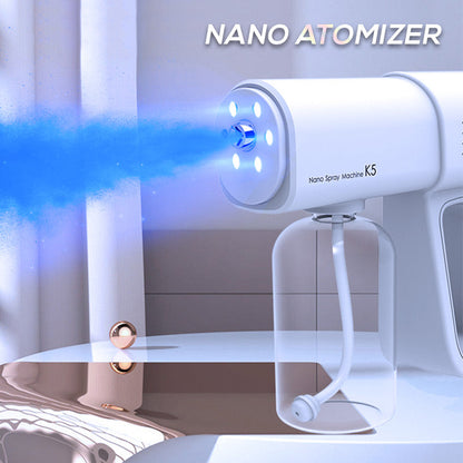 💨 🛡️Sanitizer Nano Sprayer Gun – ultra-fine nano mist covers surfaces fast, no wiping needed.🏠