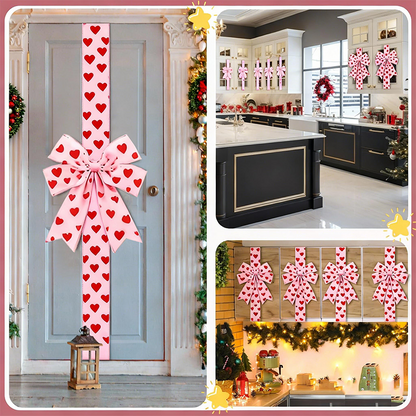 Self-adhesive Backing, Large 3D Bow ❤️ Elegant heart-shaped ribbon | Tear and stick easily ✨ A must-have for holiday decorations