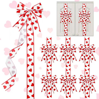Self-adhesive Backing, Large 3D Bow ❤️ Elegant heart-shaped ribbon | Tear and stick easily ✨ A must-have for holiday decorations
