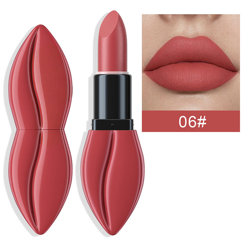 Long-Lasting Lip-Shaped Matte Lipstick