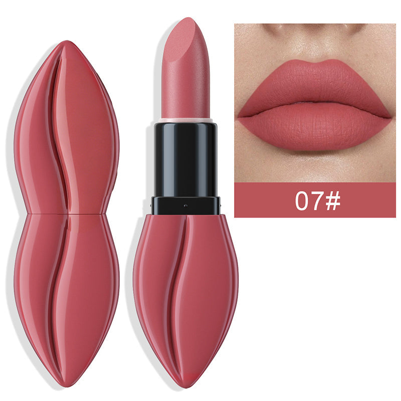 Long-Lasting Lip-Shaped Matte Lipstick