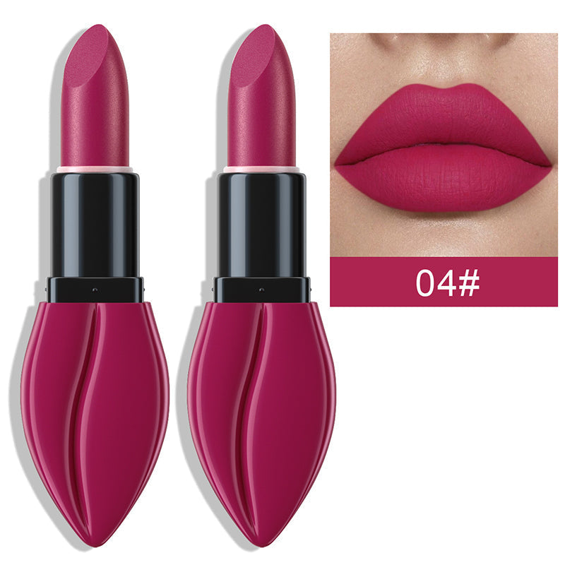 Long-Lasting Lip-Shaped Matte Lipstick
