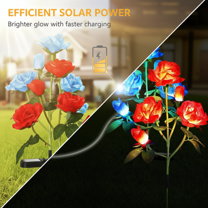 Solar Powered Rose Flower Garden Stake Lights
