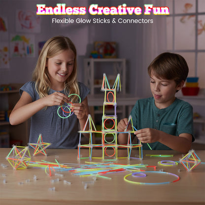 Long-Lasting Mixed-Color Glow Stick 100 PCS Set