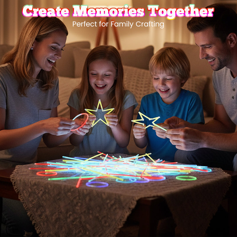 Long-Lasting Mixed-Color Glow Stick 100 PCS Set