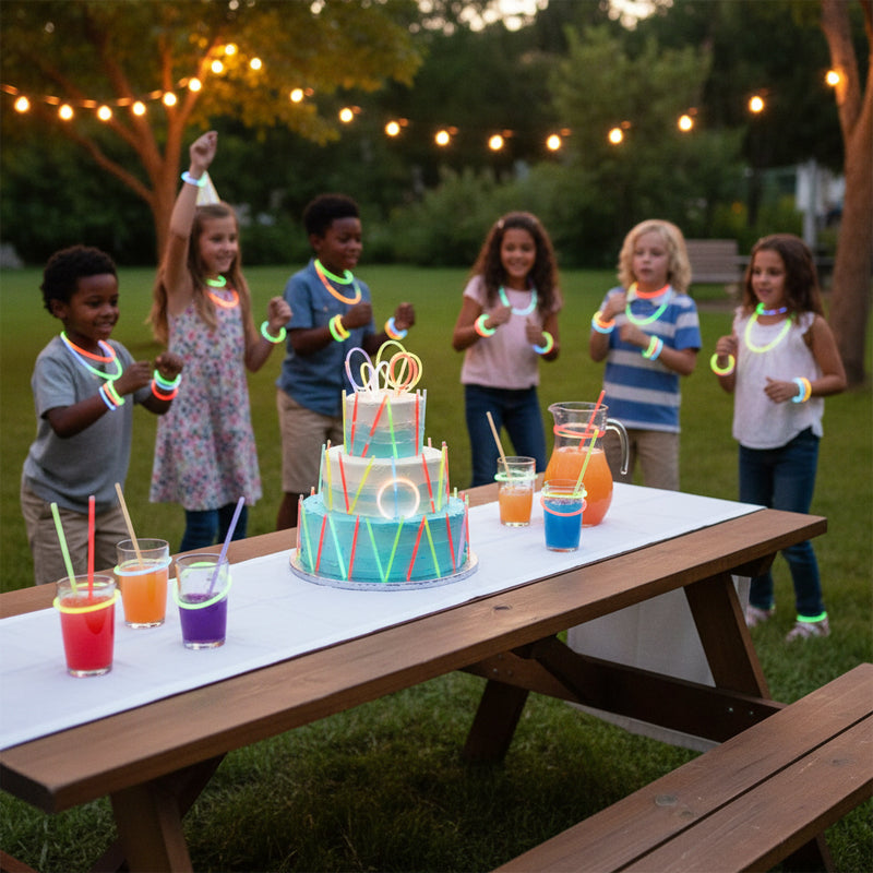 Long-Lasting Mixed-Color Glow Stick 100 PCS Set