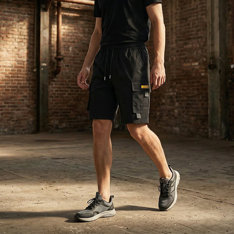 🩳 Men's Cargo Shorts with Drawstring – Easy pull-on, multi-pockets. Lightweight & comfy. Perfect for walks or gardening.
