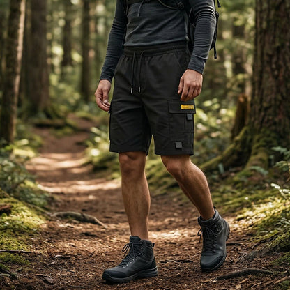 🩳 Men's Cargo Shorts with Drawstring – Easy pull-on, multi-pockets. Lightweight & comfy. Perfect for walks or gardening.