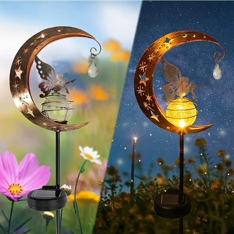 Solar Fairy Moon Garden Stake Light