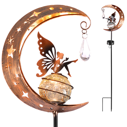 Solar Fairy Moon Garden Stake Light