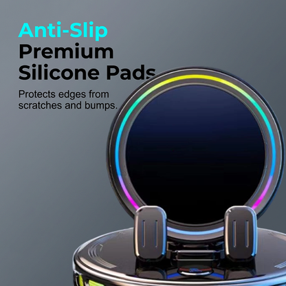 📱 RGB Car Phone Mount ✅ Auto-Clamping & Wireless Charging | Safe One-Hand Driving 🚗