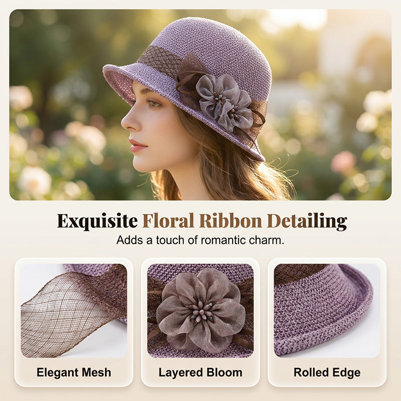 Foldable High-Top Summer Hat for Women