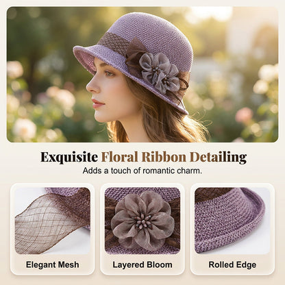 Foldable High-Top Summer Hat for Women