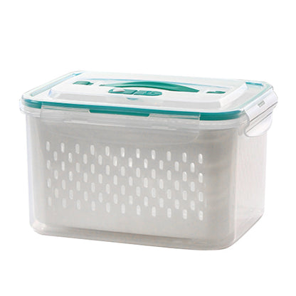 🥗 🧊 2 in 1 Draining Fresh-Keep Food Container – Airtight & Microwave Safe – Fridge Essential 🔒