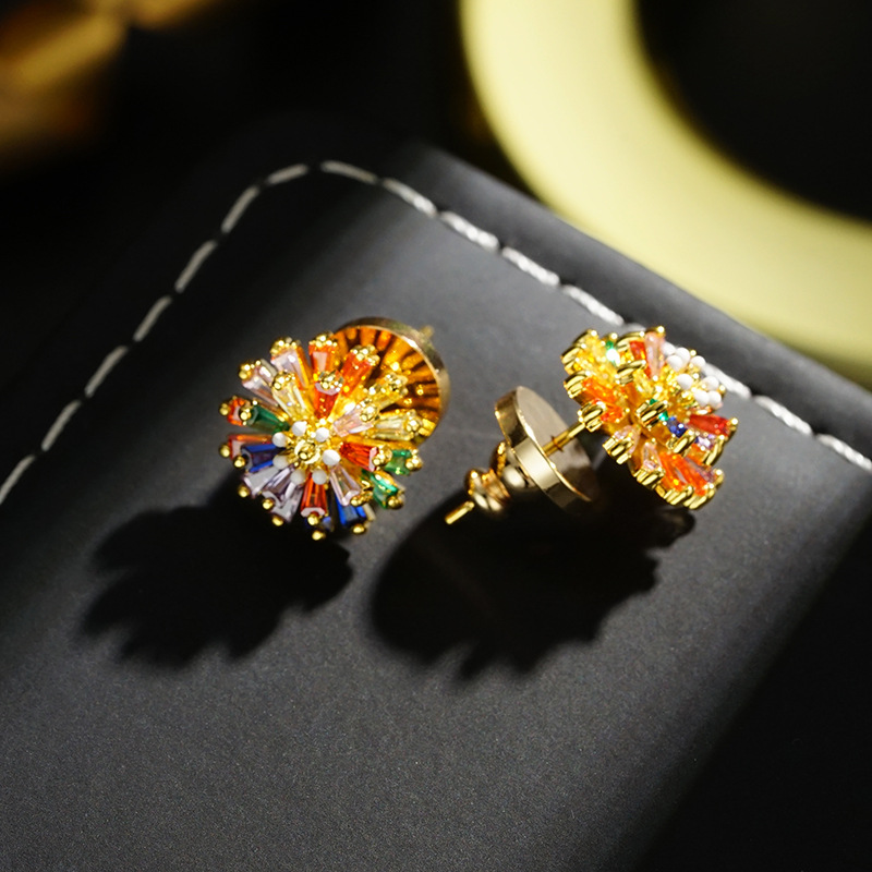 🎉 Colorful Firework Stud Earrings for Women