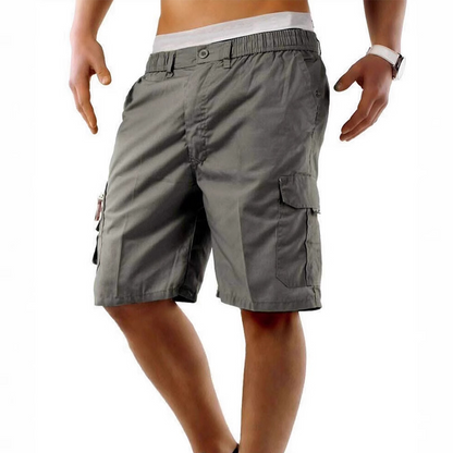 Men's Cargo Shorts – Elastic Waist, Multi-Pocket, Durable 🍁