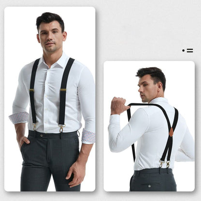 🧵👖🌀Universal X-Shaped High-Elastic Suspenders – Stretchy & Breathable, No More Sagging Pants, Perfect for Work, Leisure, or Active Days 🏃‍♂️💨