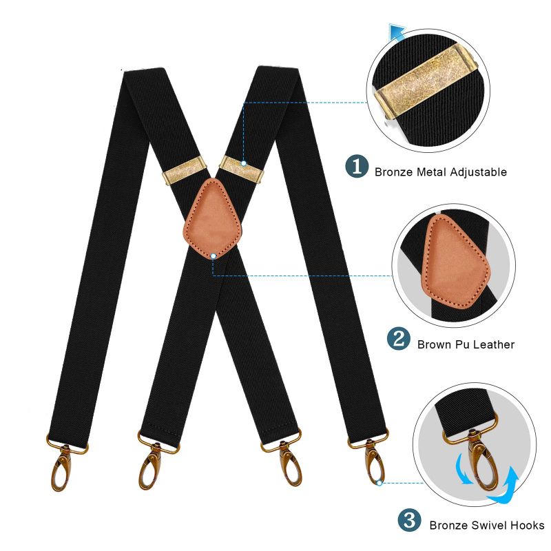 🧵👖🌀Universal X-Shaped High-Elastic Suspenders – Stretchy & Breathable, No More Sagging Pants, Perfect for Work, Leisure, or Active Days 🏃‍♂️💨