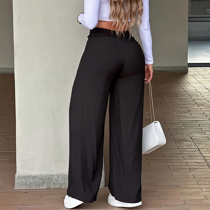 👖Women's High-Waisted Straight Leg Trousers