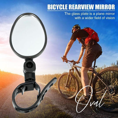 360° Rotating Rearview Mirror – Clear view behind, no more neck twisting. Fits bikes, e‑bikes & motorcycles. Tool‑free silicone strap!