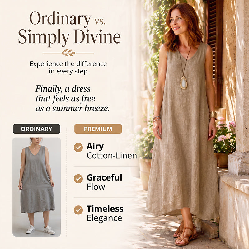 Women's Sleeveless V-Neck Maxi Dress