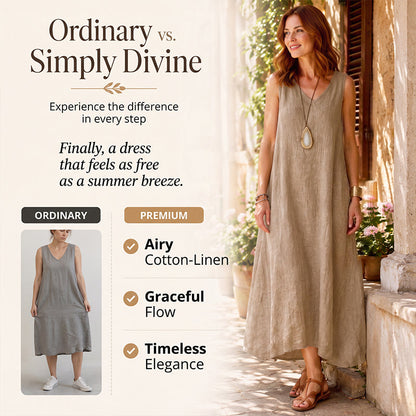Women's Sleeveless V-Neck Maxi Dress