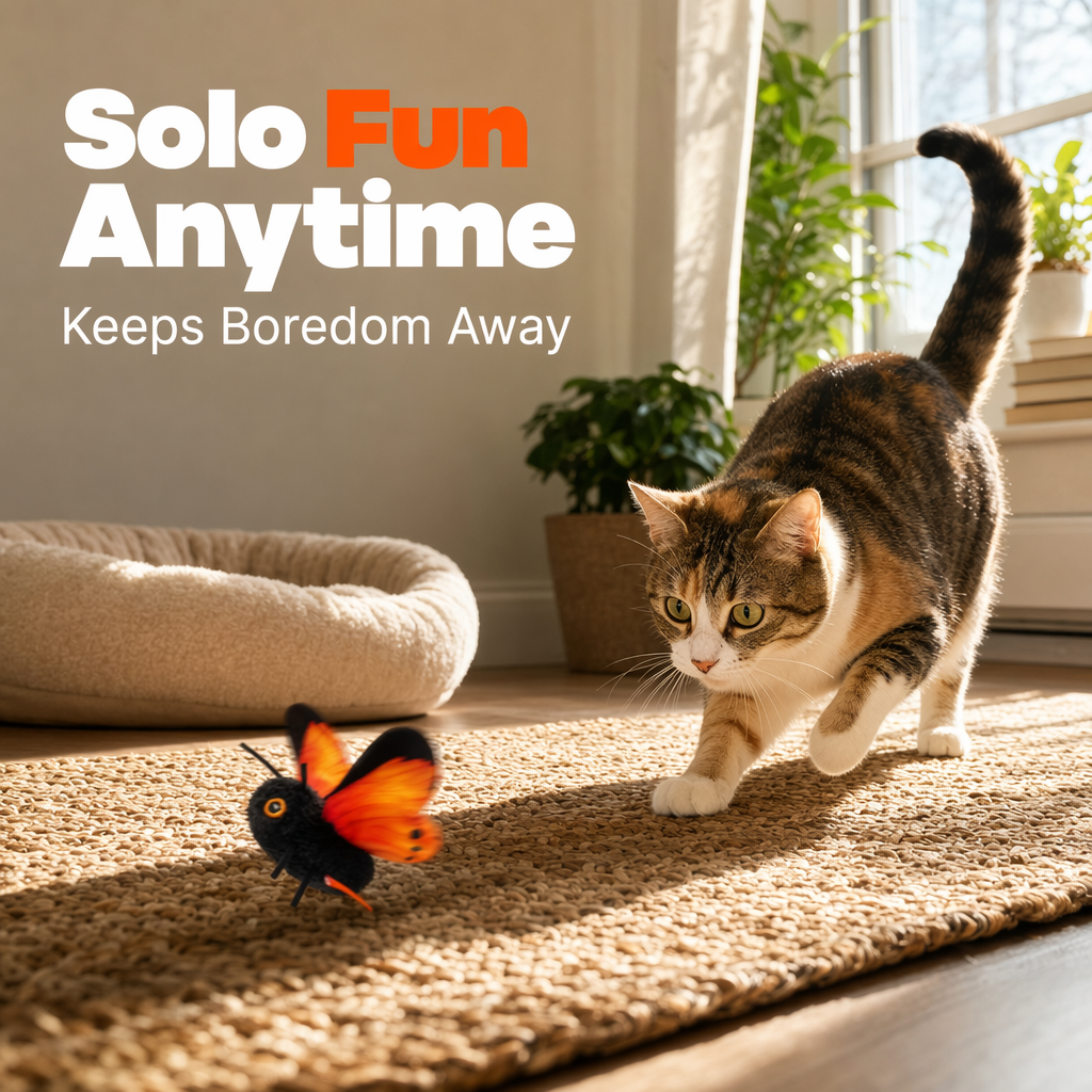 🐱😺Smart Sensing Flapping Butterfly Toy Interactive Cat🐾