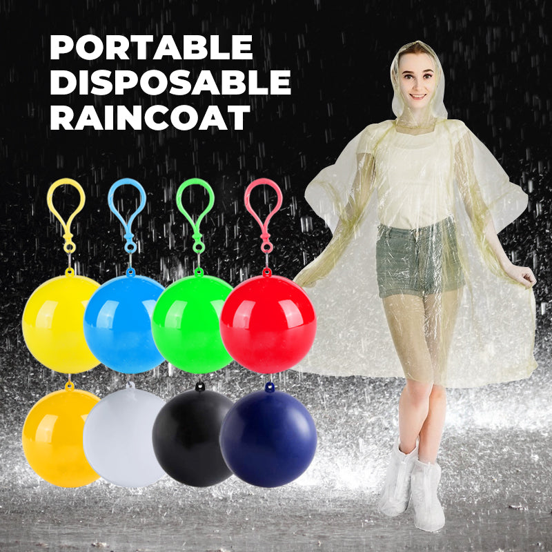 ⏳Time-Limited Special⏰Mini Ball Shape Disposable Raincoat – Ultra‑compact ball packaging fits in any bag, purse or glove box. Waterproof & easy to use – always ready for sudden showers! 🌧️✨