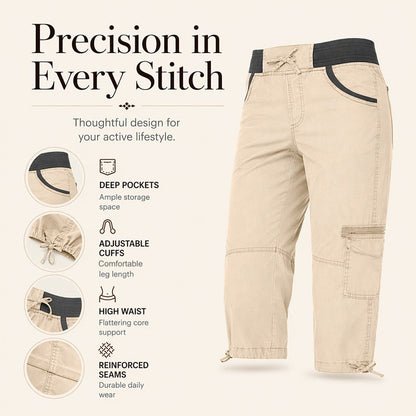 Limited-Time Offer⏰️High-Waist Cargo Capris – Lightweight & Functional Design