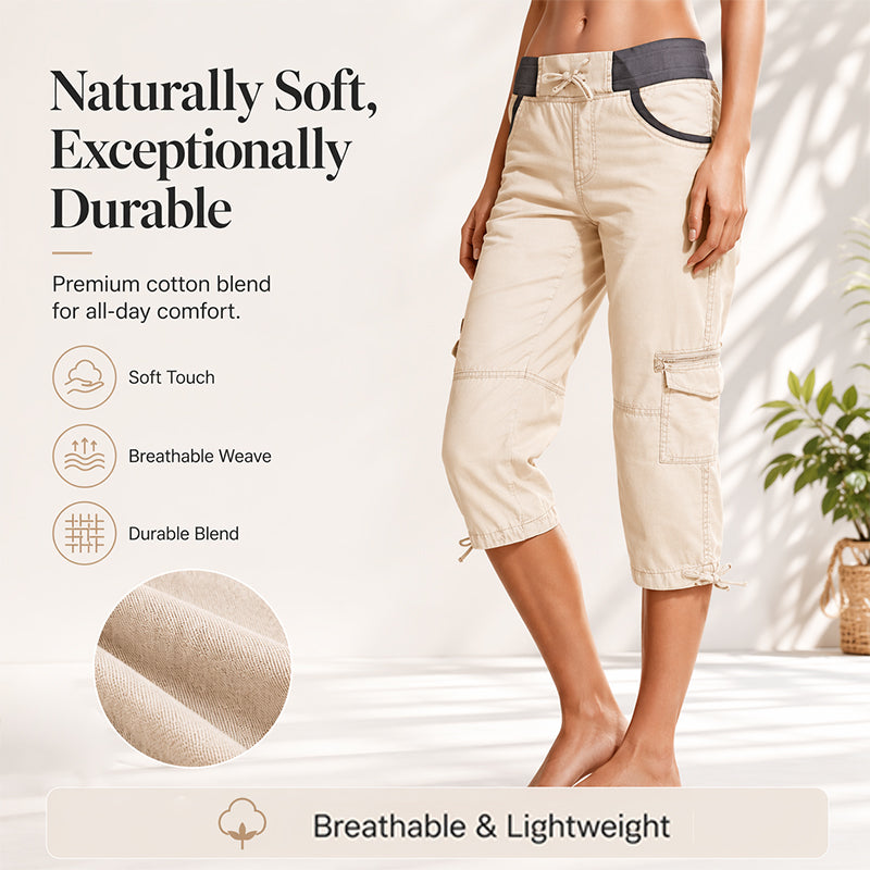 Limited-Time Offer⏰️High-Waist Cargo Capris – Lightweight & Functional Design