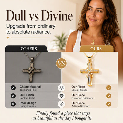 Women's Sparkling Twisted Knot Cross Pendant Necklace – Elegant design, brilliant shine & lightweight – Perfect for daily wear & special occasions 💖