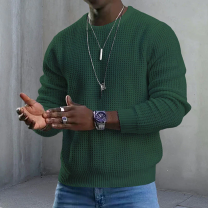 🎁JMIERR Men’s crew-neck jumpers – soft, relaxed jumpers, classic long-sleeved jumpers with ribbed hems