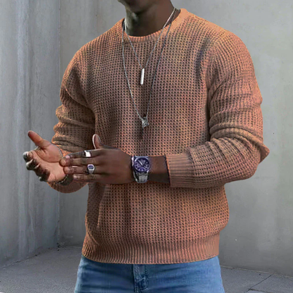 🎁JMIERR Men’s crew-neck jumpers – soft, relaxed jumpers, classic long-sleeved jumpers with ribbed hems