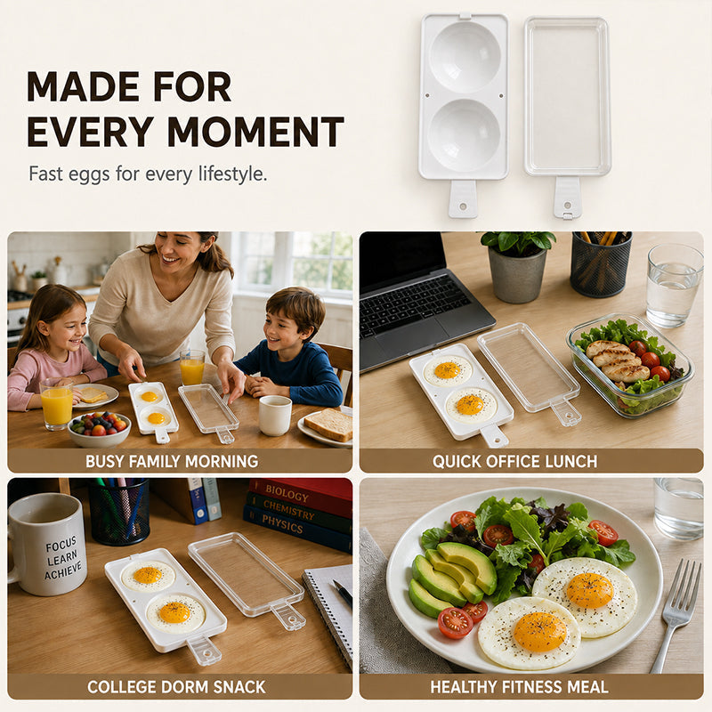 Fast Microwave 2-Well Egg Cooker