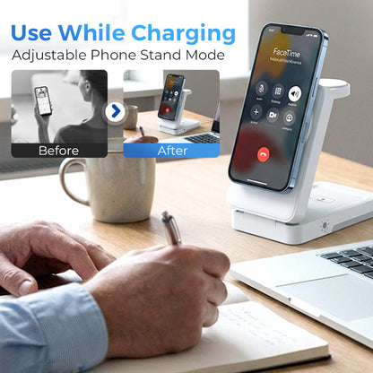🔋 3-in-1 Foldable Magnetic Charging Stand | Wireless Charging Station for Phone, Watch & Earbuds | Compact & Space-Saving ✨
