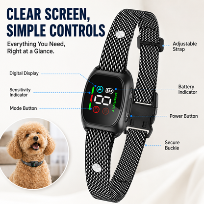 🐕🐾 Anti Bark Collar – Smart anti‑false triggering filters out other barks. IP67 waterproof & USB rechargeable – worry‑free training anywhere! 💦✅