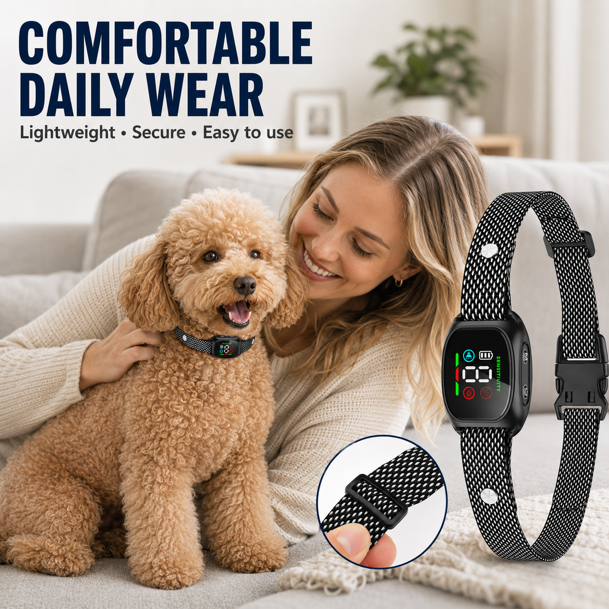 🐕🐾 Anti Bark Collar – Smart anti‑false triggering filters out other barks. IP67 waterproof & USB rechargeable – worry‑free training anywhere! 💦✅