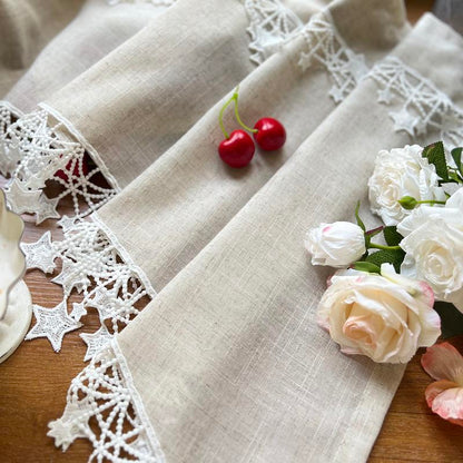 ⏳Limited-time 50% off💥Versatile Country Style Curtain with Star Lace Trim⭐️
