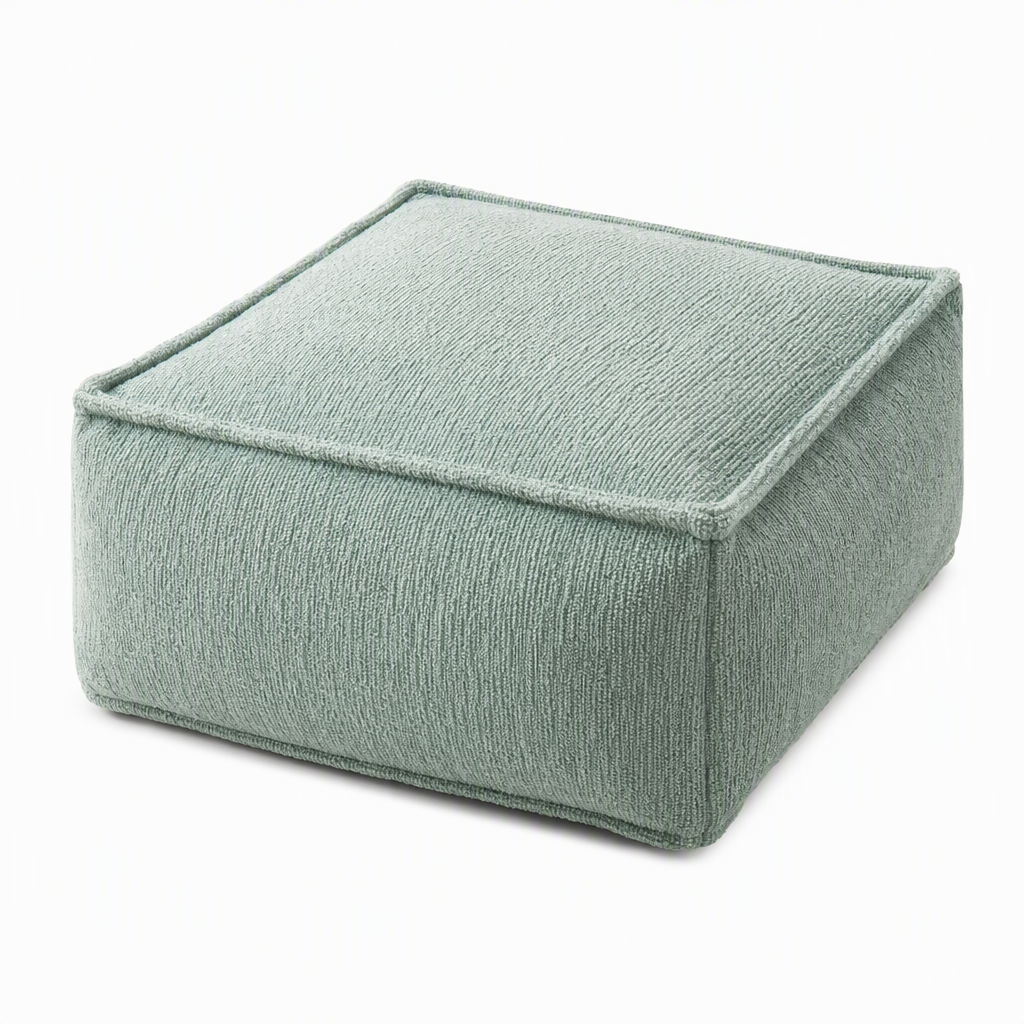 🛋️🧶 Boho Storage Ottoman Pouf Cover – fill with clothes & blankets, supports 220 lbs, washable canvas. Tidy & cosy! 🏠✅