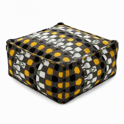 🛋️🧶 Boho Storage Ottoman Pouf Cover – fill with clothes & blankets, supports 220 lbs, washable canvas. Tidy & cosy! 🏠✅